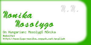 monika mosolygo business card